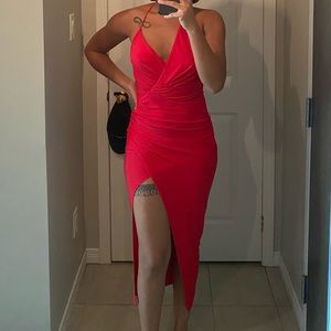 FASHIONOVA red dress with front split